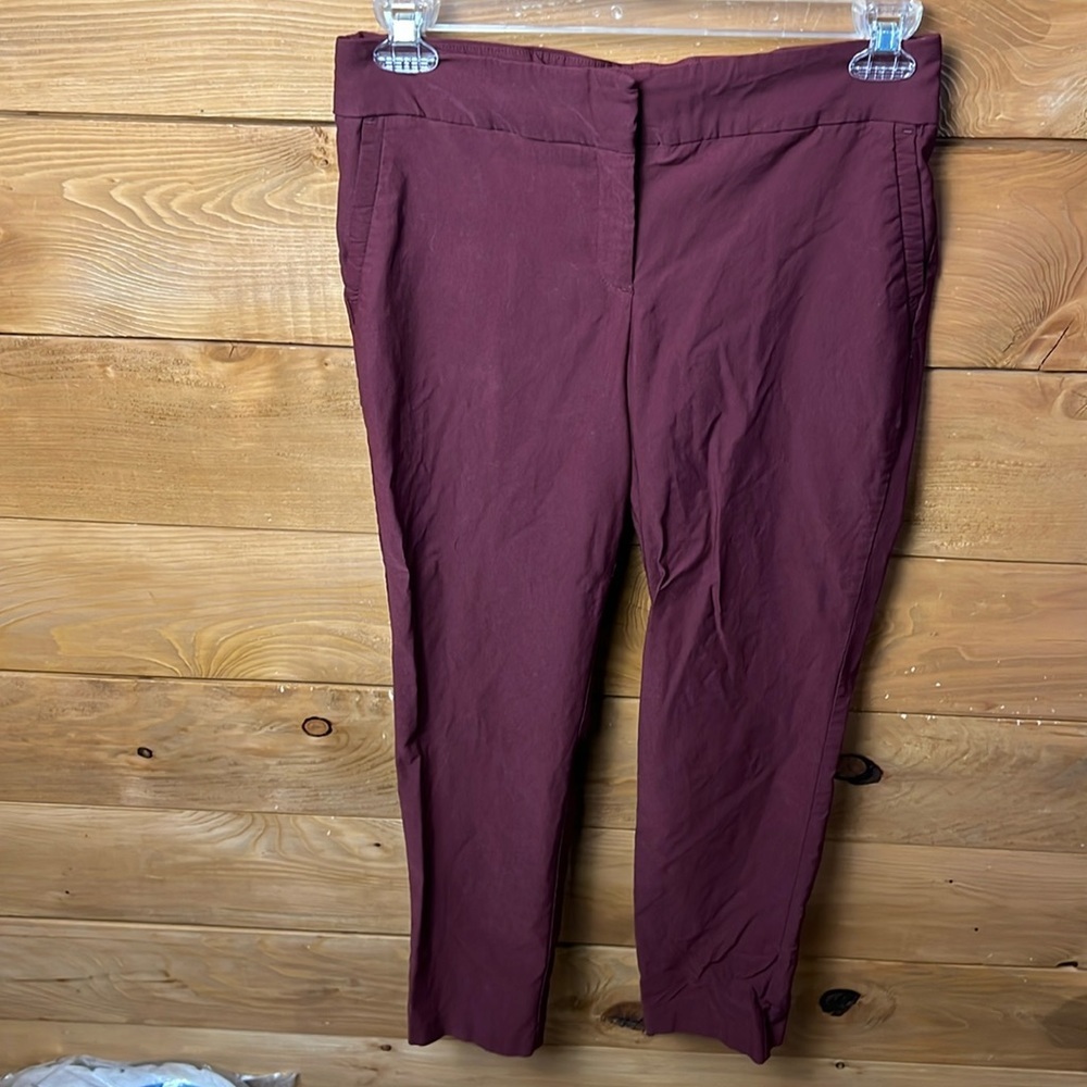 Worthington Women’s Burgundy Trousers Pants 10 Business Casual Office casual